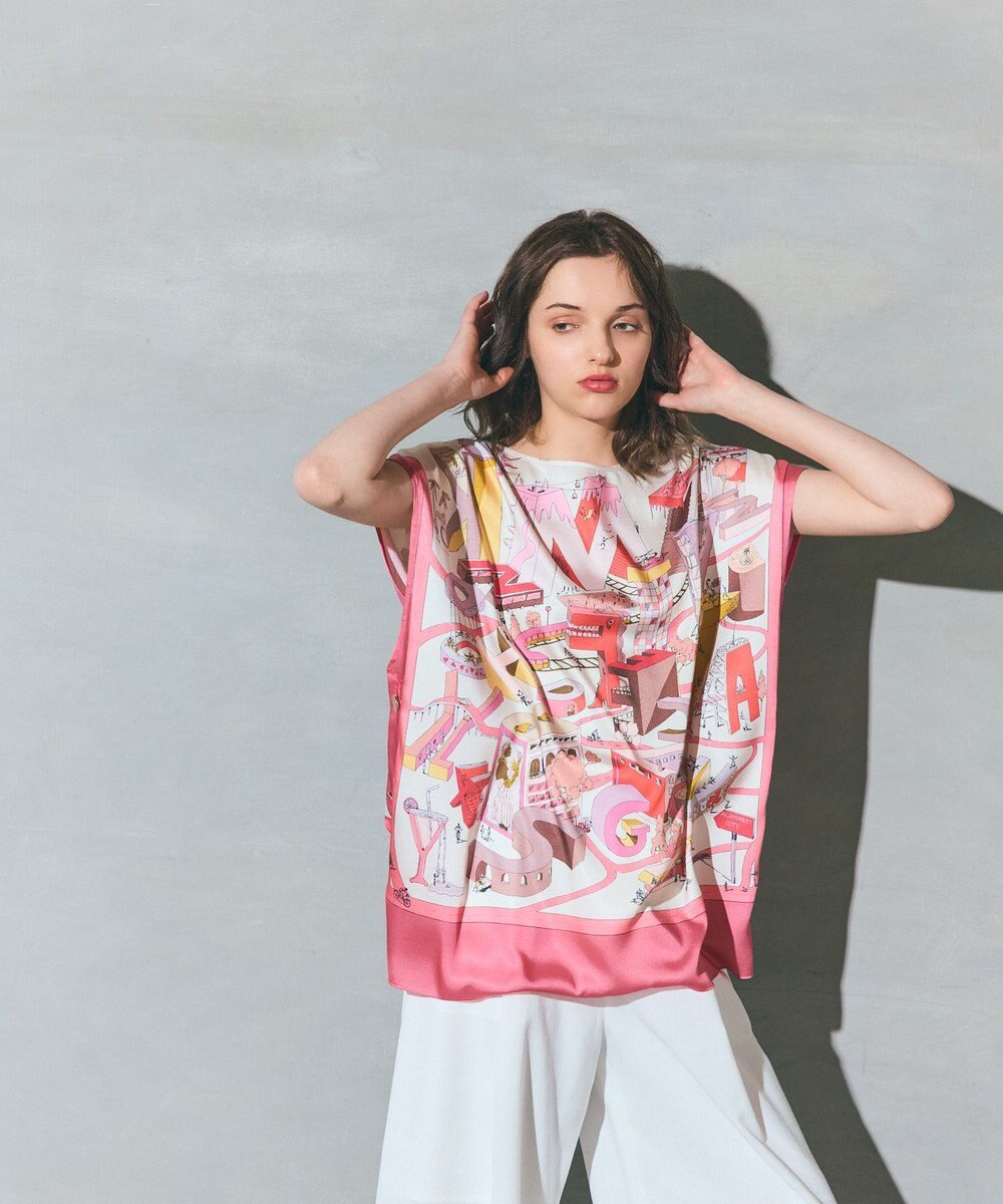 GRACE CONTINENTAL スカーフポンチョトップ 