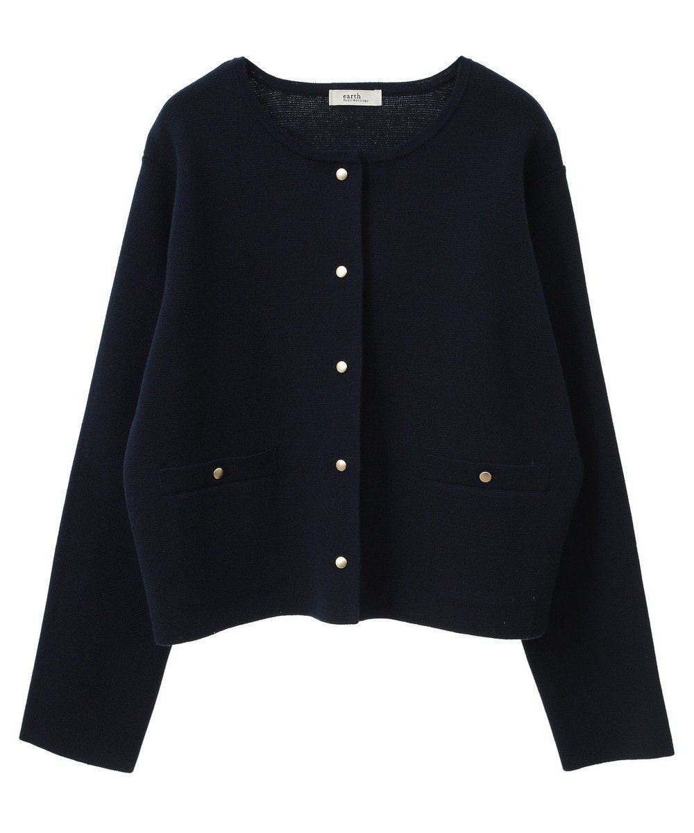 earth music&ecology スポンディッシュポケット付きカーディガン 