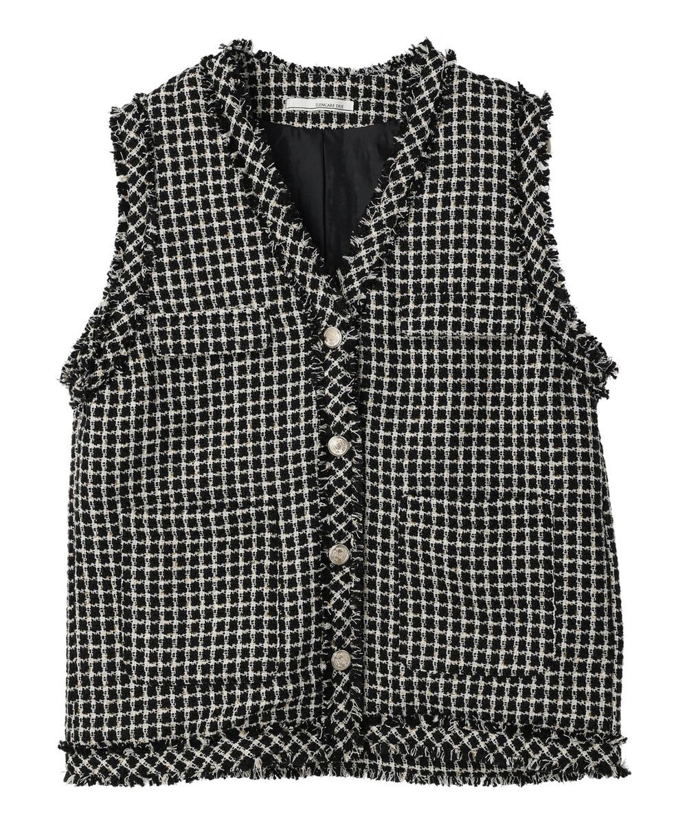 Green Parks ・ＥＬＥＮＣＡＲＥ　ＤＵＥ　ツィードノーカラーベスト 