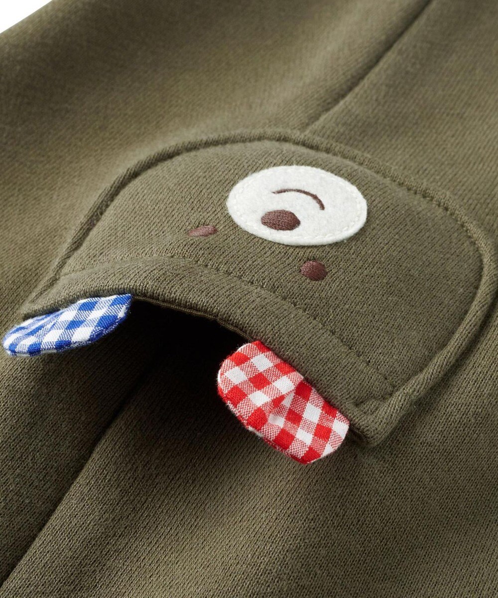 MIKI HOUSE HOT BISCUITS 【80-110cm】 ポケット顔ドン リブ付きスウェットパンツ 