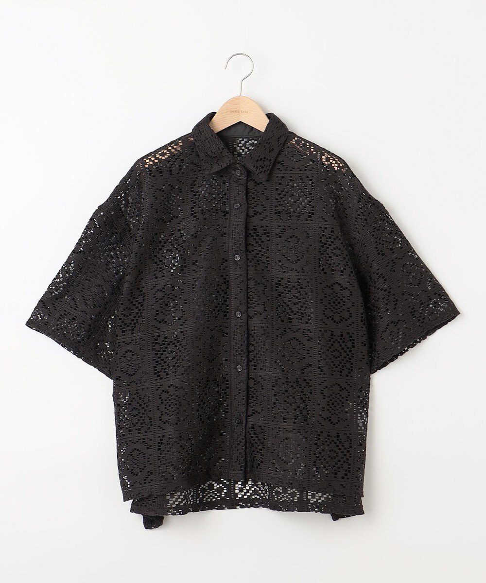 SHARE PARK LADIES オーバーサイズレースシャツ 