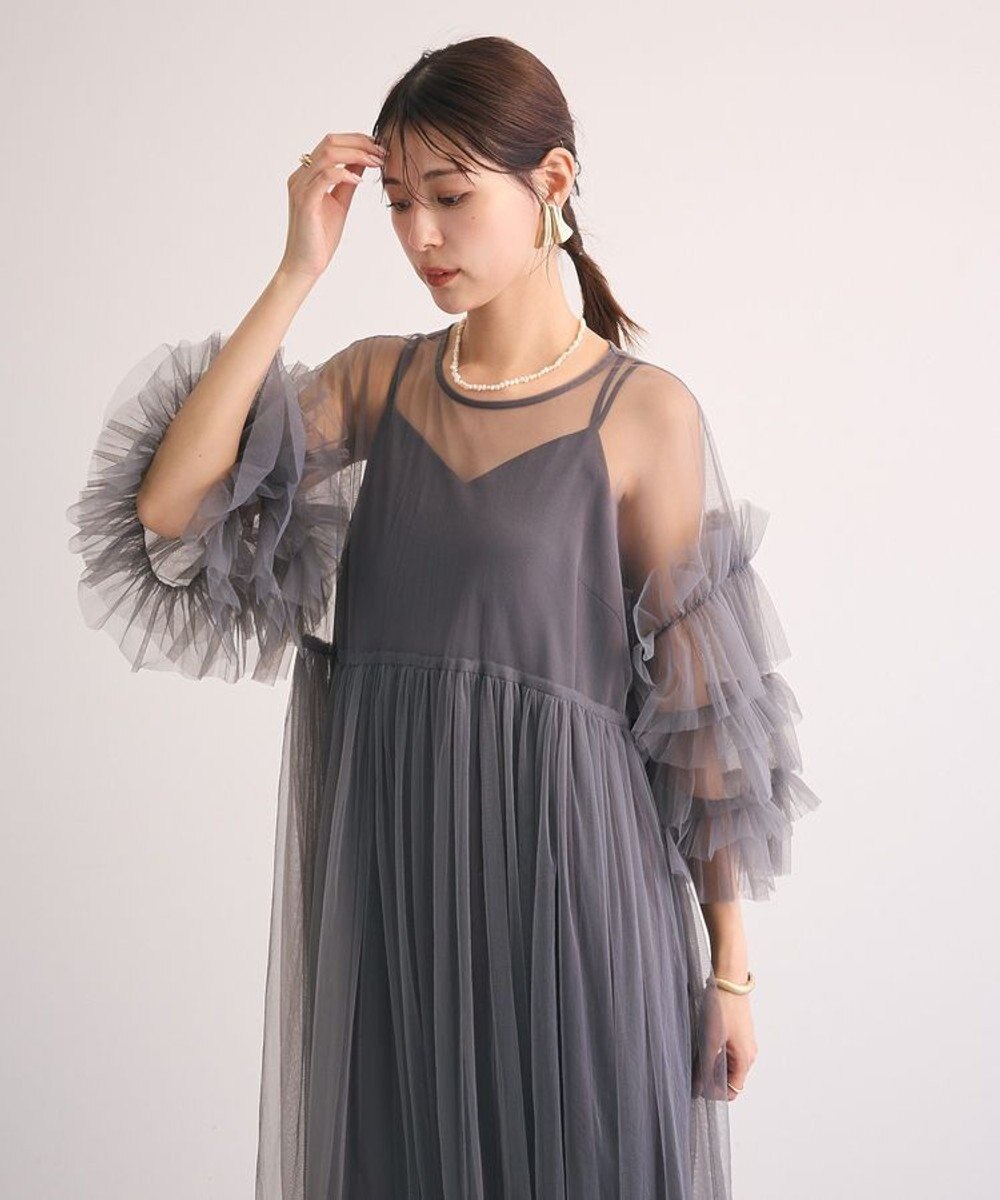 Green Parks ・Ｒａｉｌｍｅ　チュールワンピース（インナーＯＰ付） 