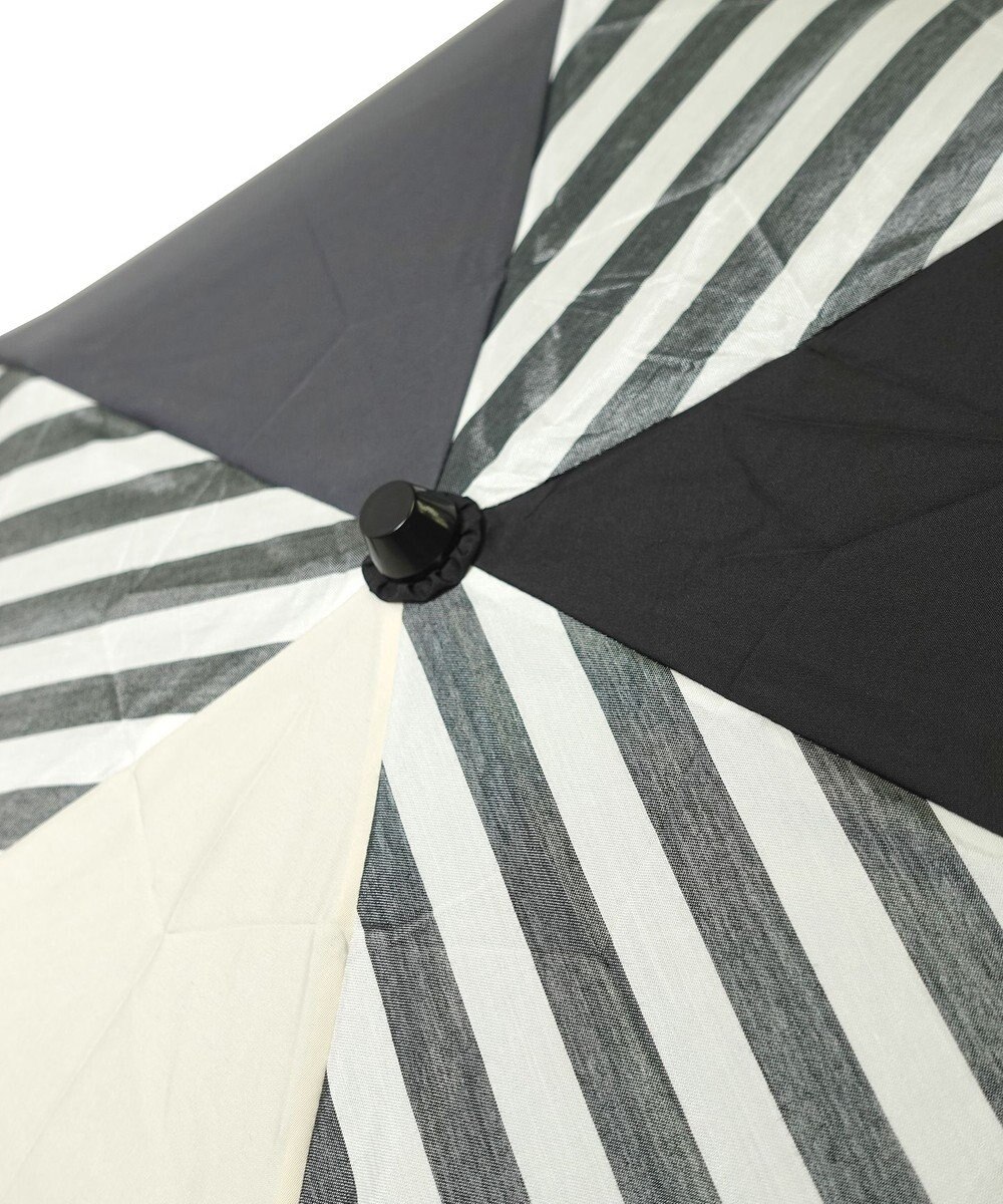 +RING UNISEX プラスリング 簡単開閉式折傘55cm BLK-STP T1383 