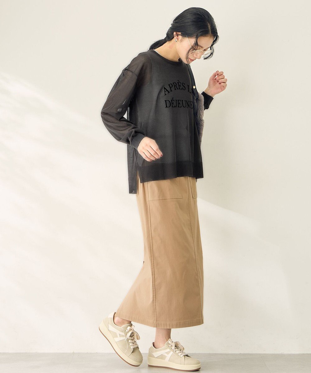 ANY L 【2SET】シアーロゴニット×タンクトップセット 