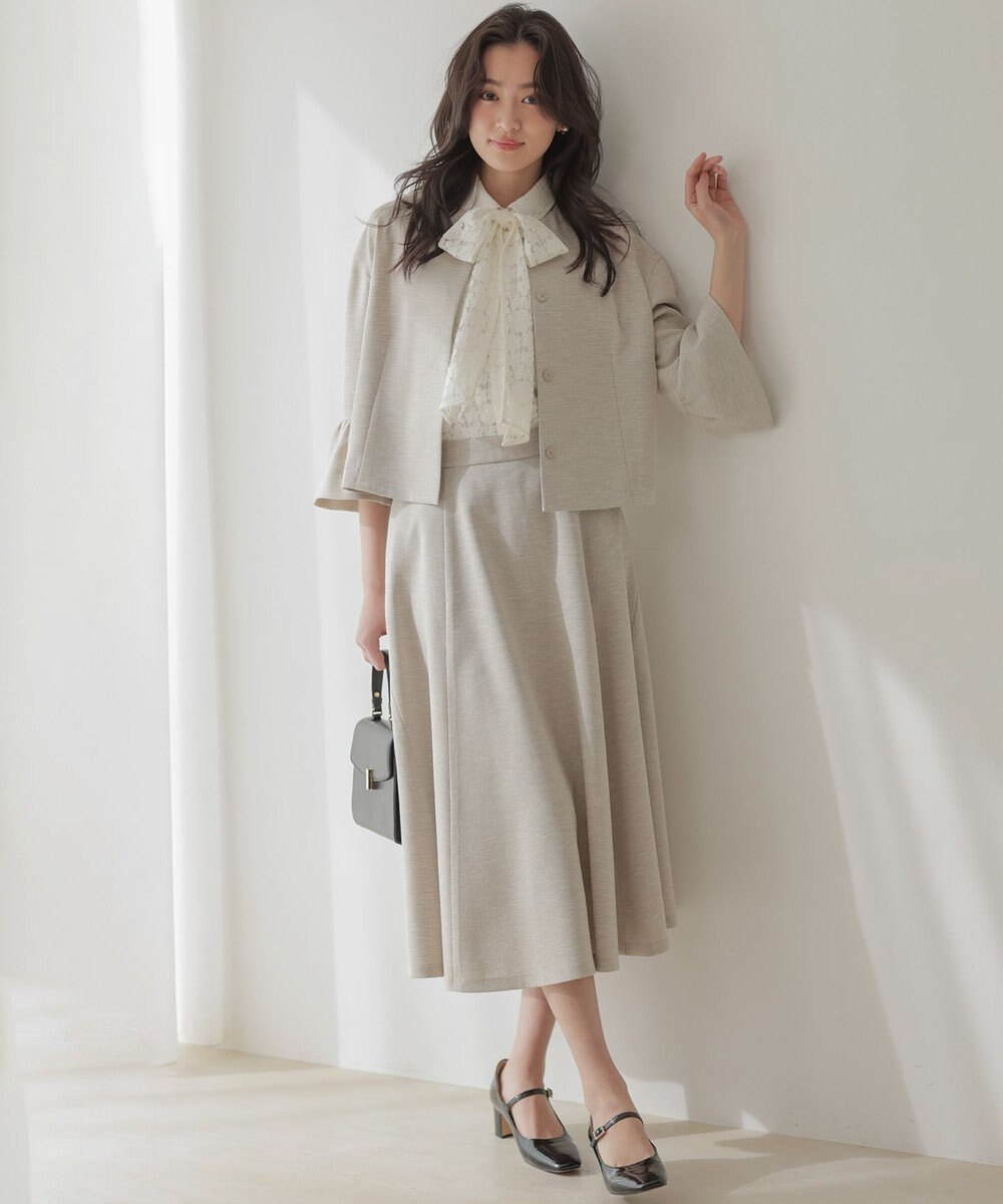 組曲 S ライトリネンライクフレア スカート 