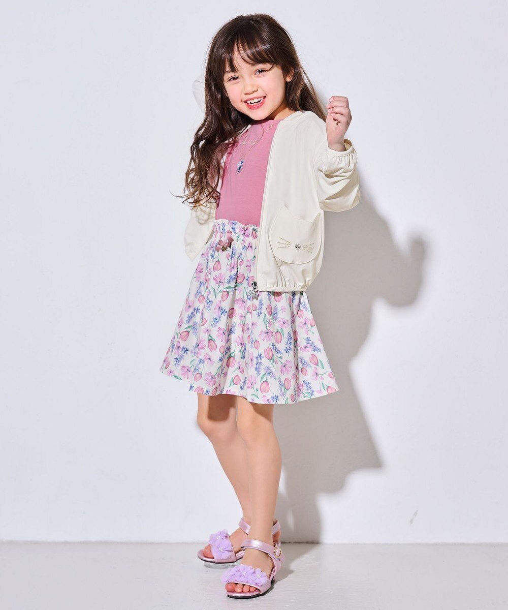 ANY KIDS フラワー ヒール サンダル 