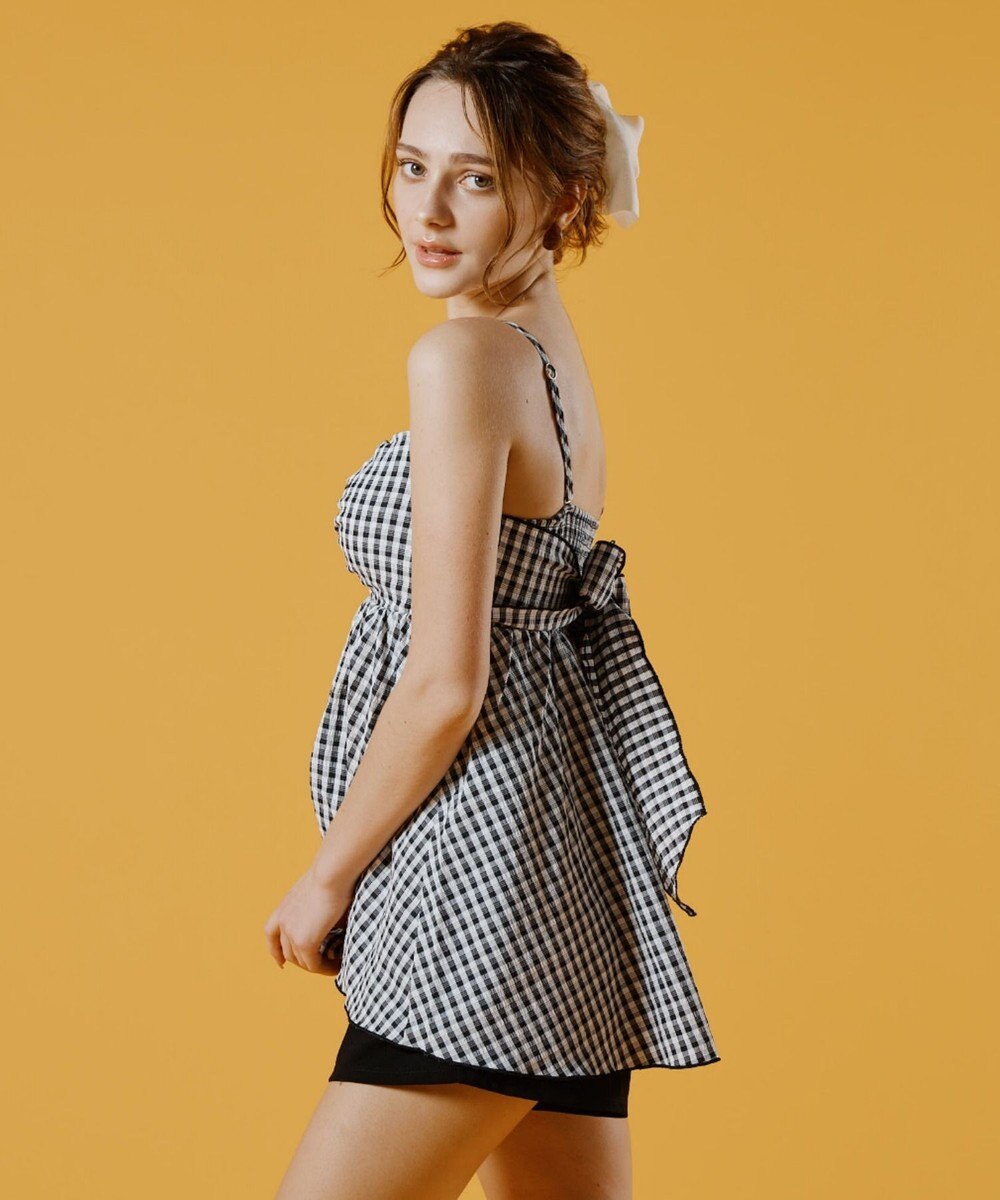 San-ai Resort（三愛水着楽園） 【WEB限定】ペプラムチェック3点セット【Beach Queen（ビーチクイーン）】 