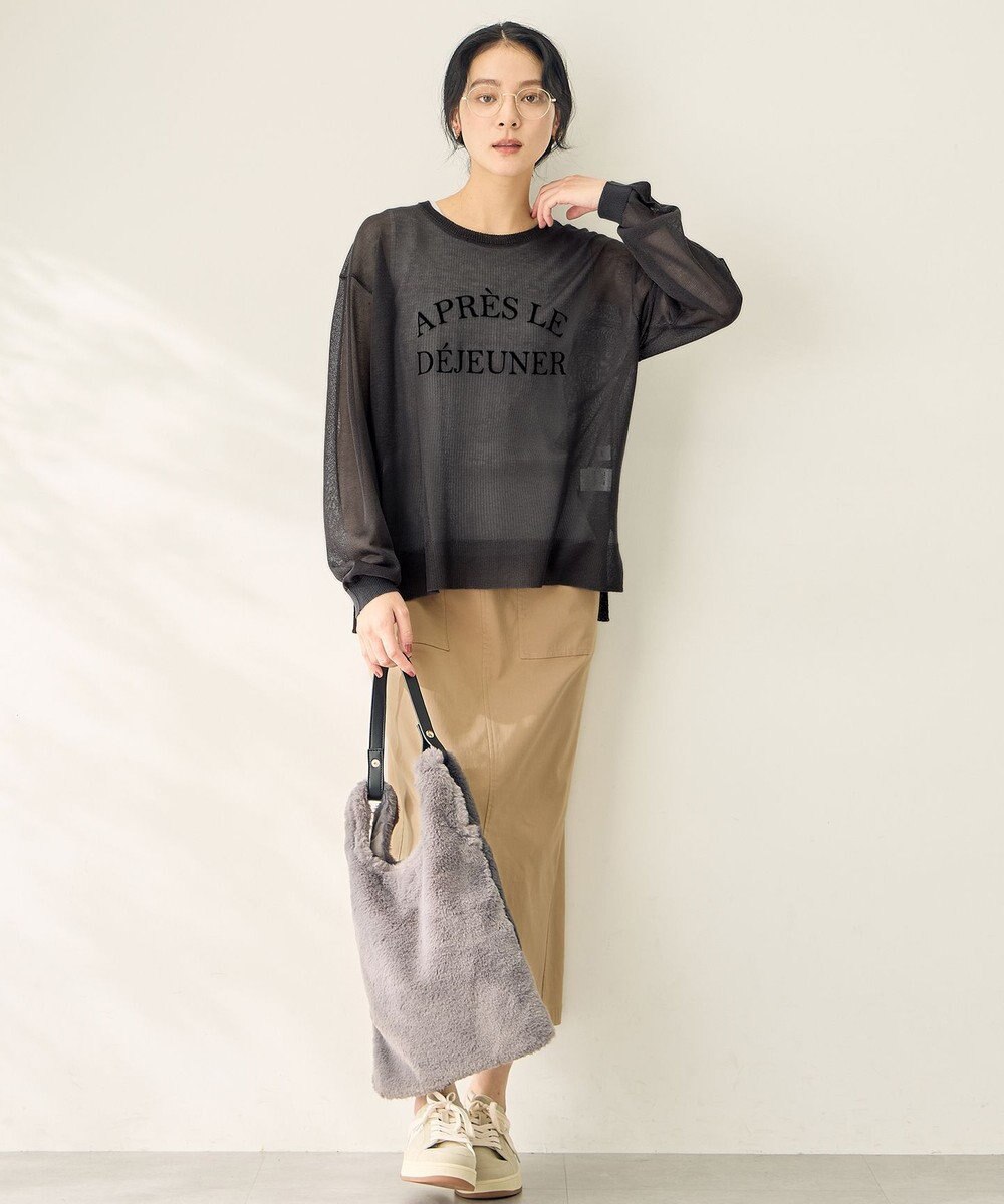 ANY L 【2SET】シアーロゴニット×タンクトップセット 