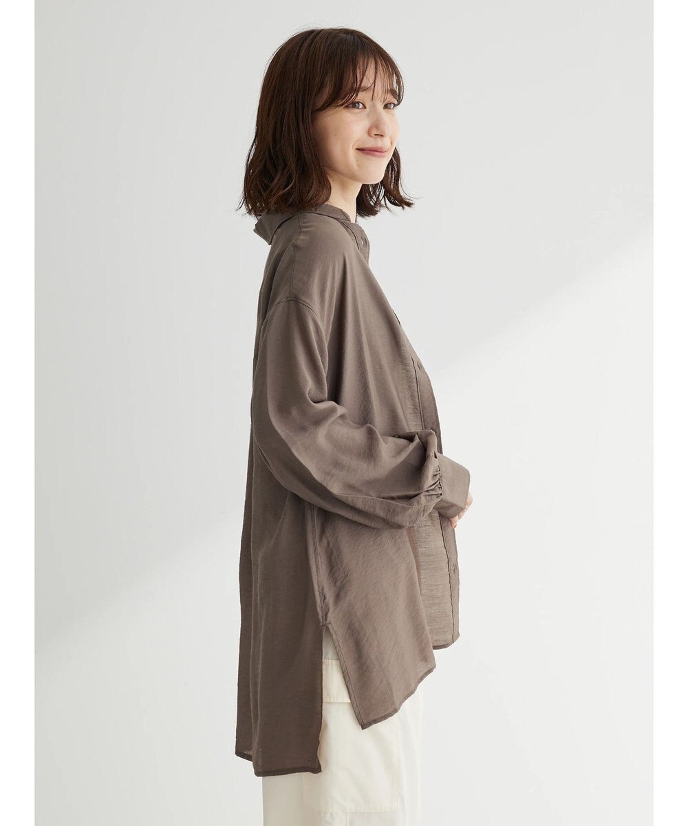 Green Parks レギュラー前後差シアーシャツ 