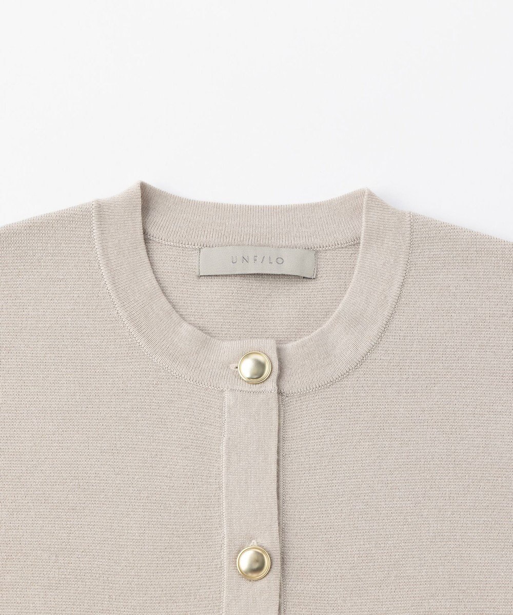 UNFILO 【洗える】金ボタン ニットジャケット 