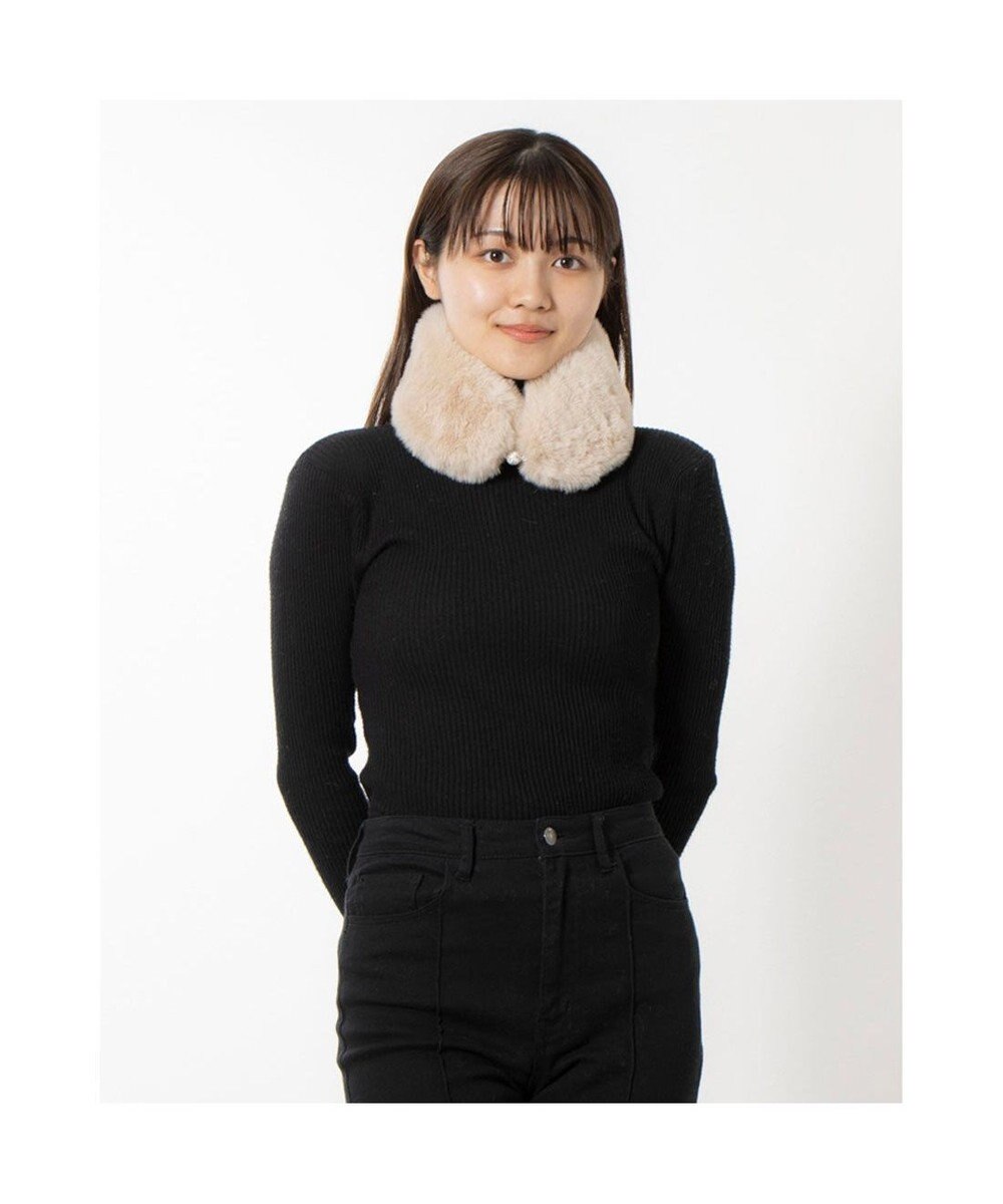 UNBILLION カシュネ cache nez / ビジューマグネットクラスプフェイクファーマフラー 