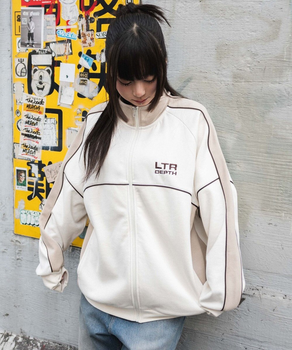 WEGO 【ユニセックス着用ITEM/MLサイズ展開】パイピングトラックジャケット 