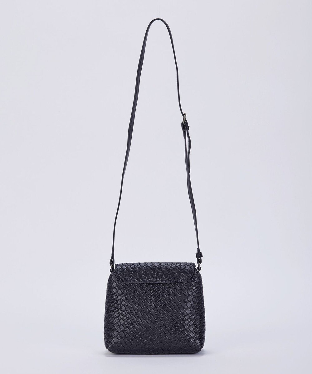 Tiaclasse 【2点セット】編み込み風ショルダーバッグ＋ショルダーポーチ付き 