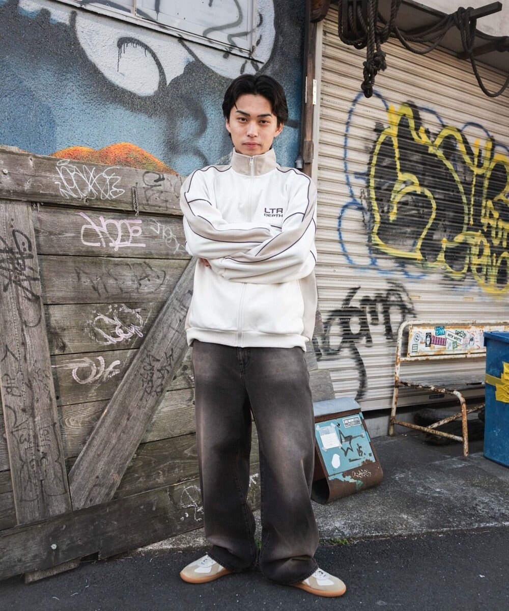 WEGO 【ユニセックス着用ITEM/MLサイズ展開】パイピングトラックジャケット 