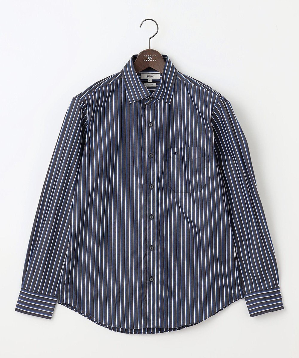 JOSEPH ABBOUD 【オーガニックコットン使用】オー ガニックコットンカラーストライプシャツ 
