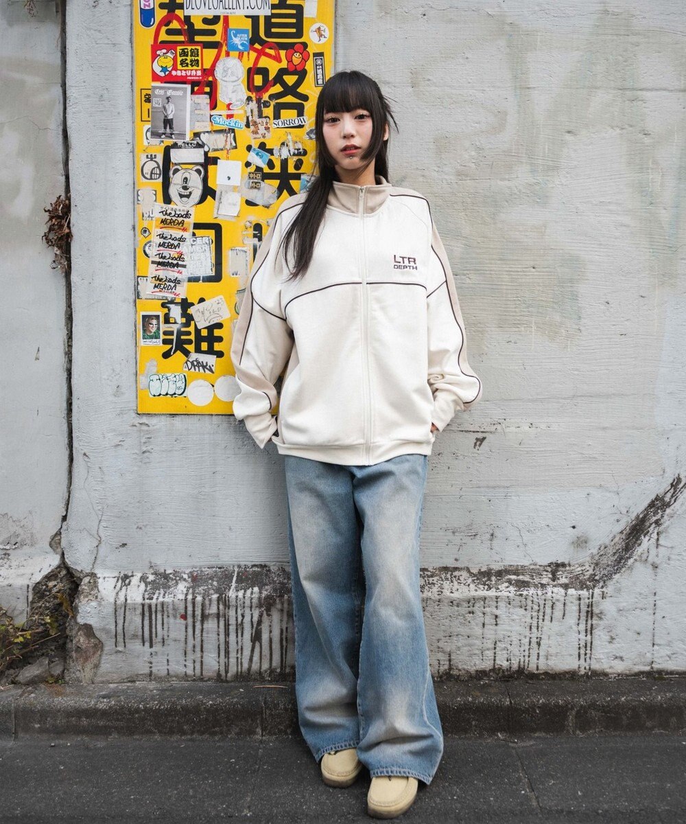 WEGO 【ユニセックス着用ITEM/MLサイズ展開】パイピングトラックジャケット 