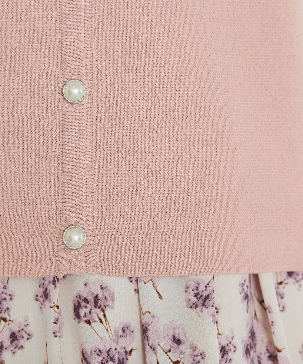 Tiaclasse L 【洗える】ミラノリブ編みが大人上品なリボンニットカーディガン 