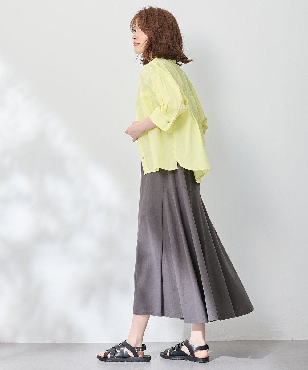 ANY コットンエアーウォッシュ5分袖シャツ 