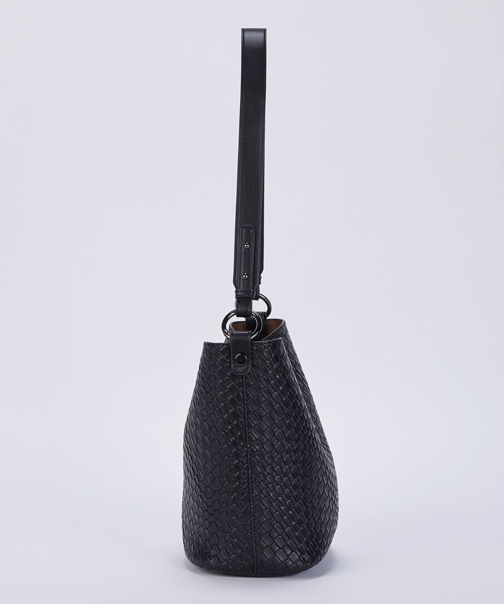 Tiaclasse 【2点セット】編み込み風ショルダーバッグ＋ショルダーポーチ付き 