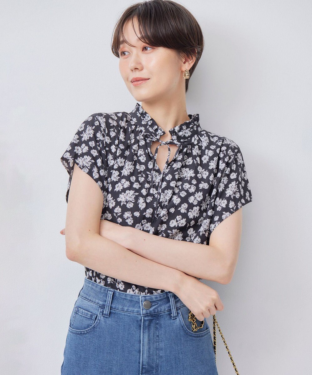 組曲 S 【前後着用可】ギャザーライトデシン ブラウス 