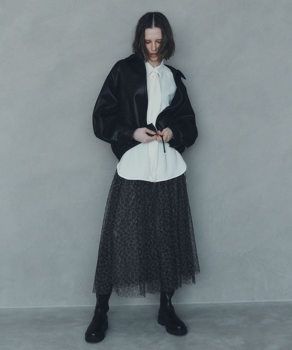 YECCA VECCA プリントチュールスカート 