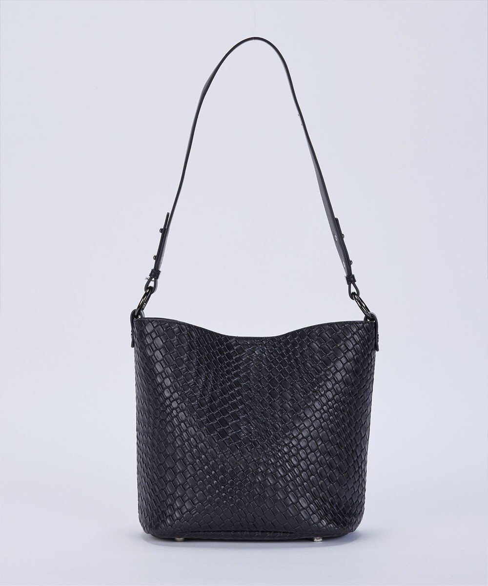 Tiaclasse 【2点セット】編み込み風ショルダーバッグ＋ショルダーポーチ付き 