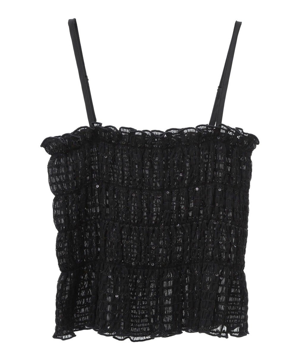 earth music&ecology スパンコールシャーリングビスチェ 