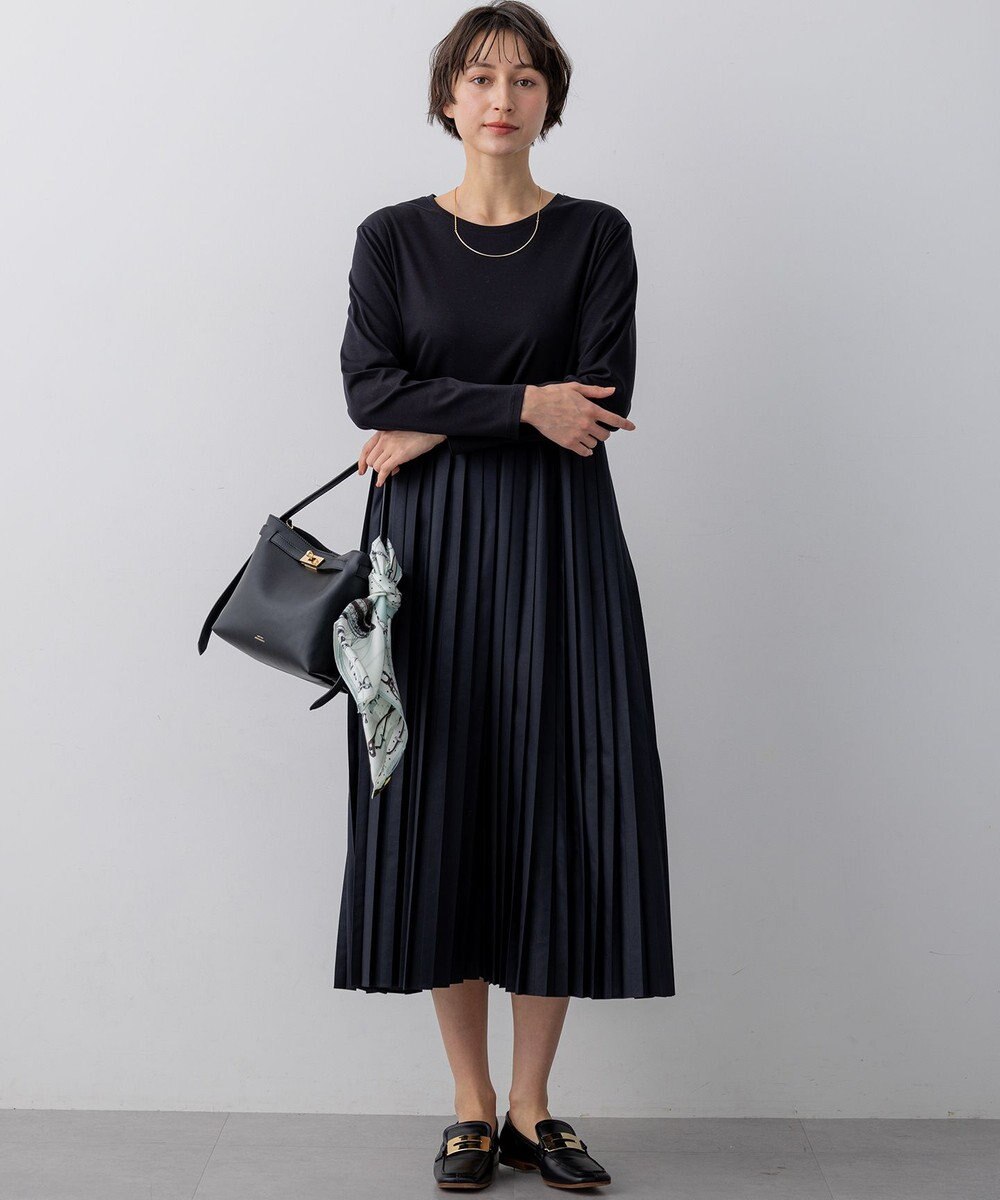 23区 L ニットセットアップ プリーツコンビ ワンピース 