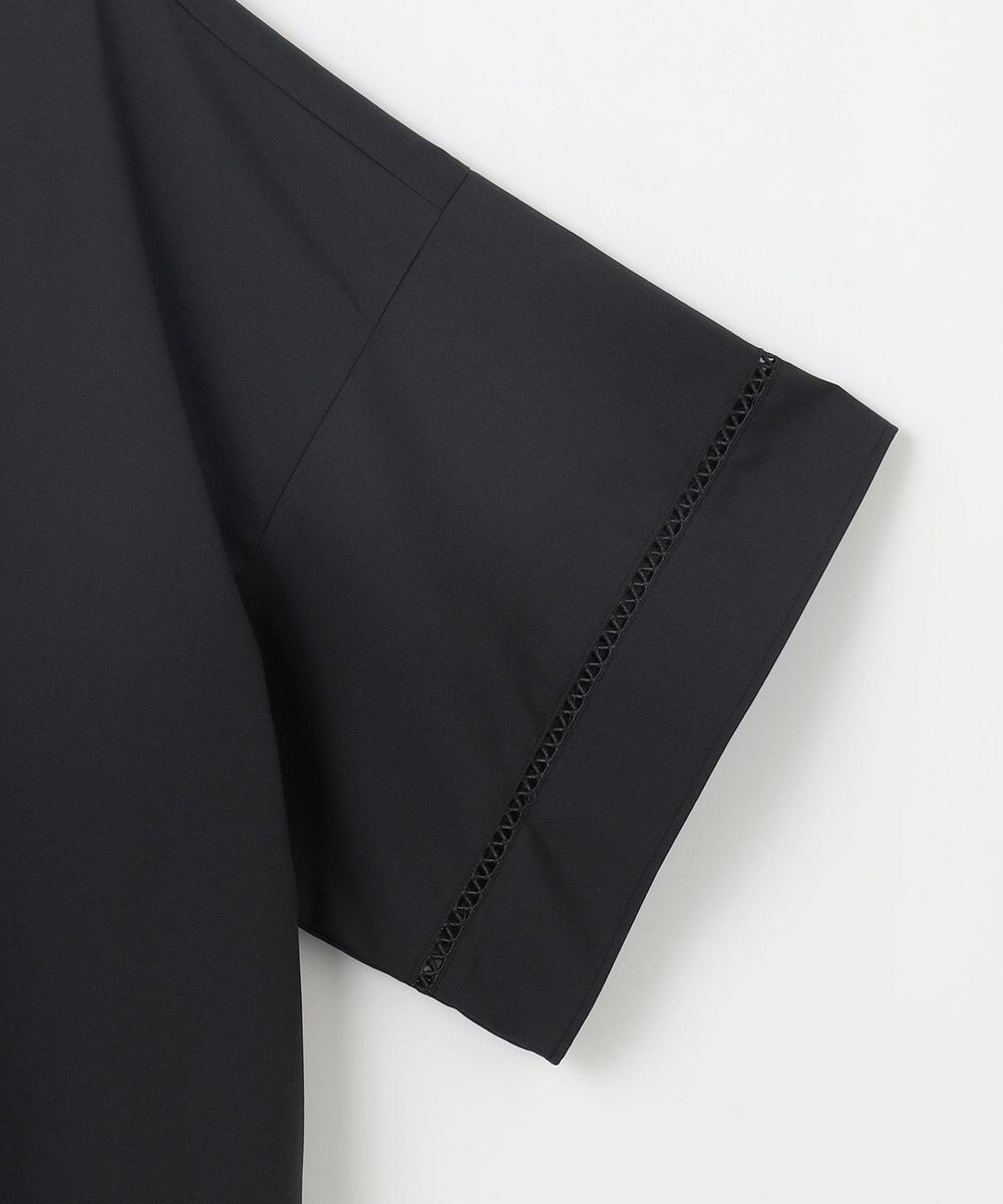 #Newans 【洗える/セットアップ可能】ハシゴレースビブデザインシャツ 