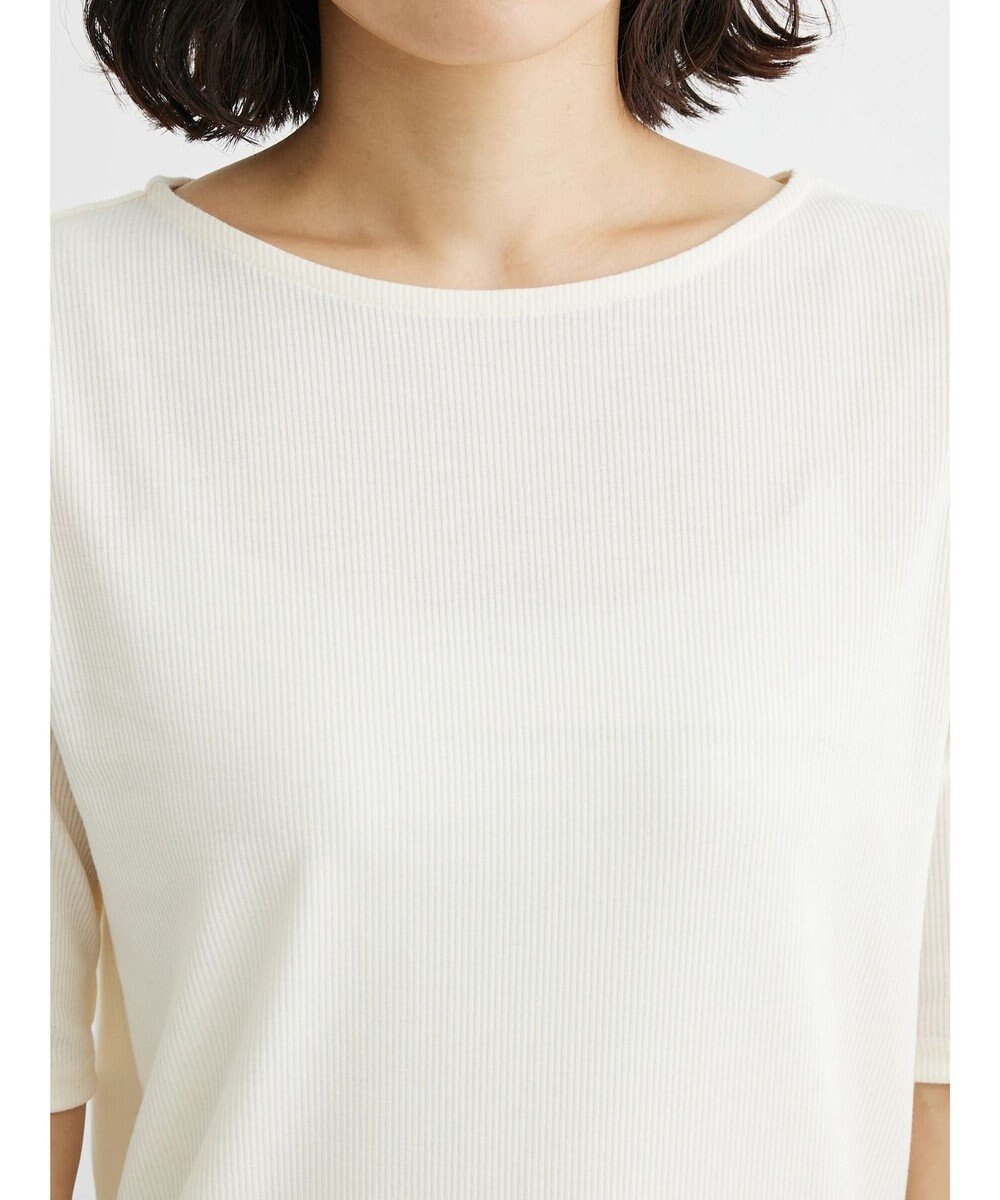 Green Parks ５分袖カットリブプルオーバー 