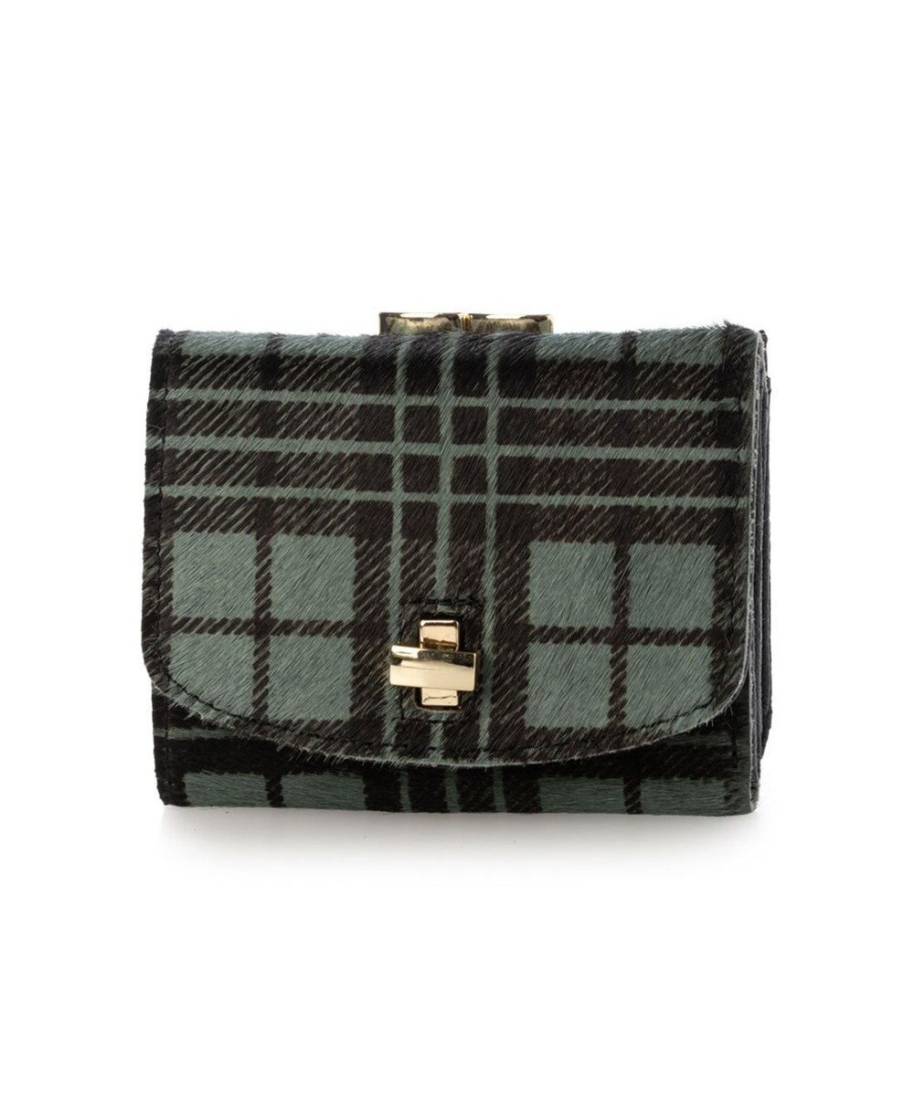 UNBILLION ペルケ perche / ハラコタイプチェック柄3つ折り財布 