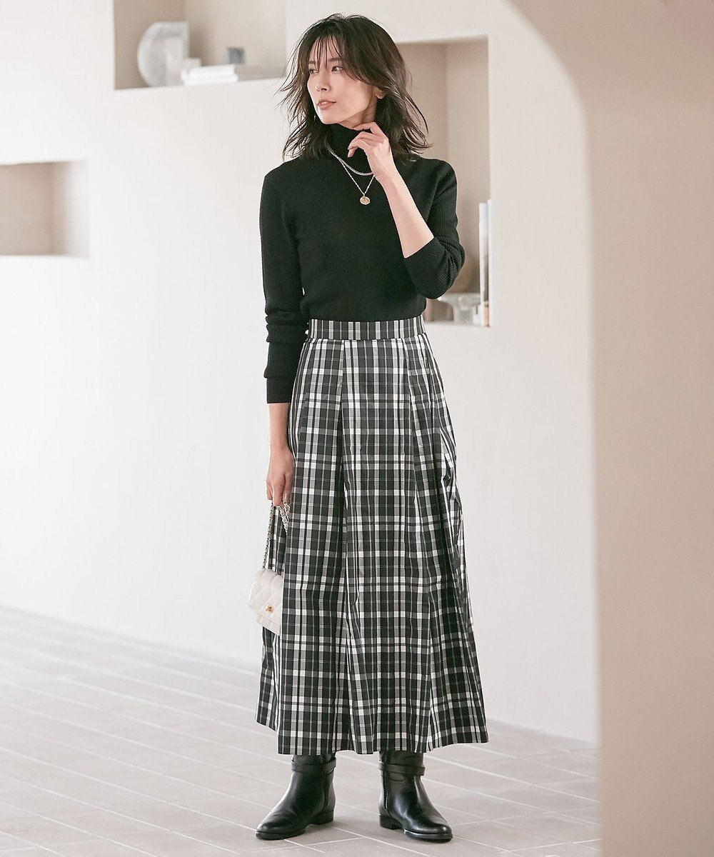 23区 【CLASSY.1月号掲載】ウーステッドウール タートルネック ニット 