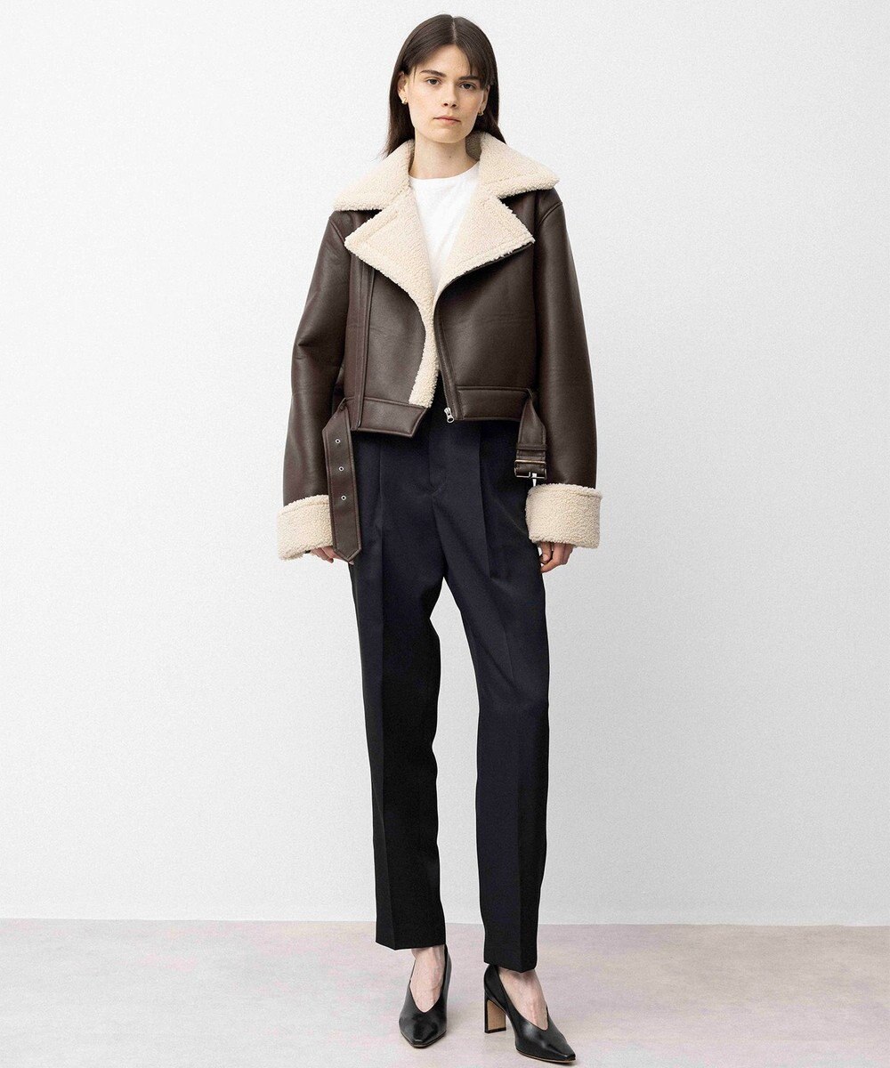 NAVE 【Nave】ヴィーガンムートン ライダースジャケット 