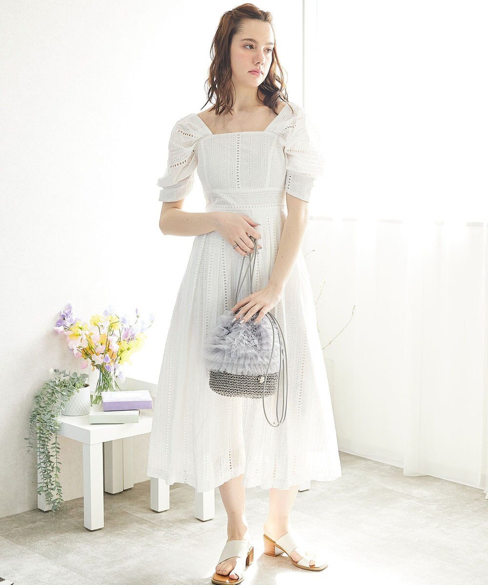 style code 【MERCURYDUO/マーキュリーデュオ】チュールフリル 雑材バケツ型ショルダーバッグ 