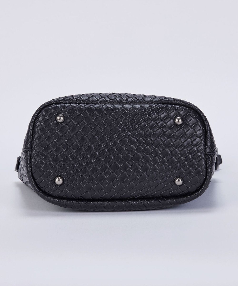 Tiaclasse 【2点セット】編み込み風ショルダーバッグ＋ショルダーポーチ付き 