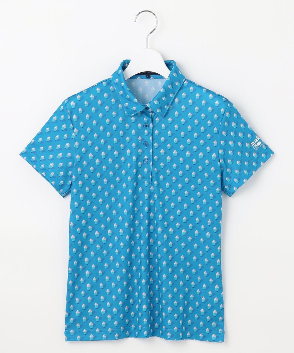 23区GOLF 【WOMEN】【接触冷感・UVケア・吸水速乾】アイス柄 ポロシャツ 