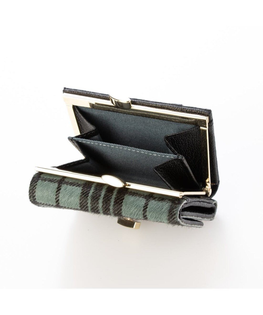 UNBILLION ペルケ perche / ハラコタイプチェック柄3つ折り財布 