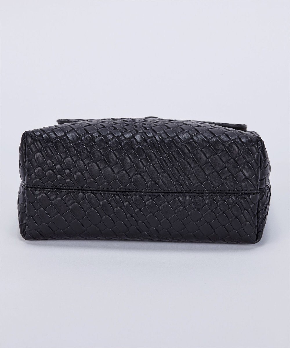 Tiaclasse 【2点セット】編み込み風ショルダーバッグ＋ショルダーポーチ付き 