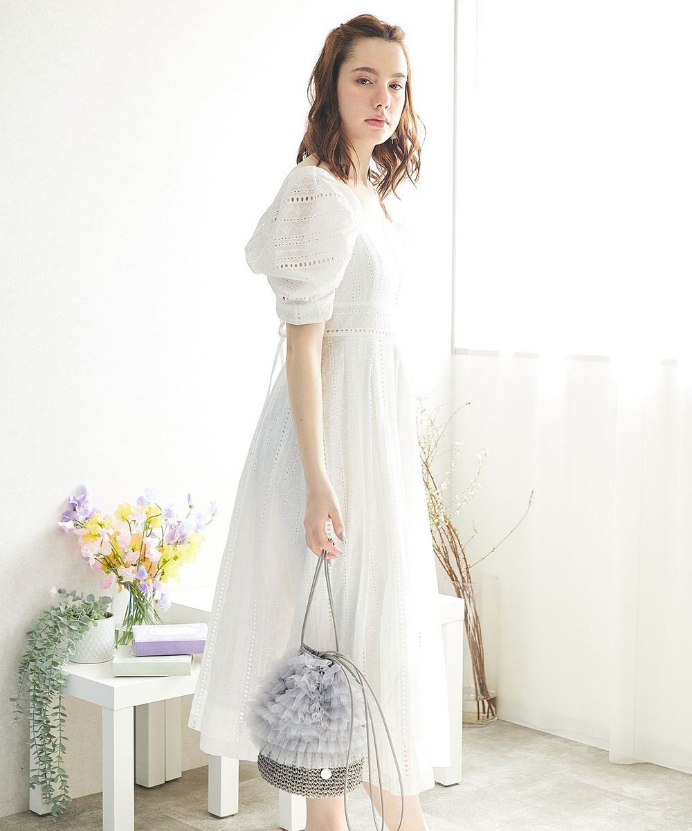 style code 【MERCURYDUO/マーキュリーデュオ】チュールフリル 雑材バケツ型ショルダーバッグ 