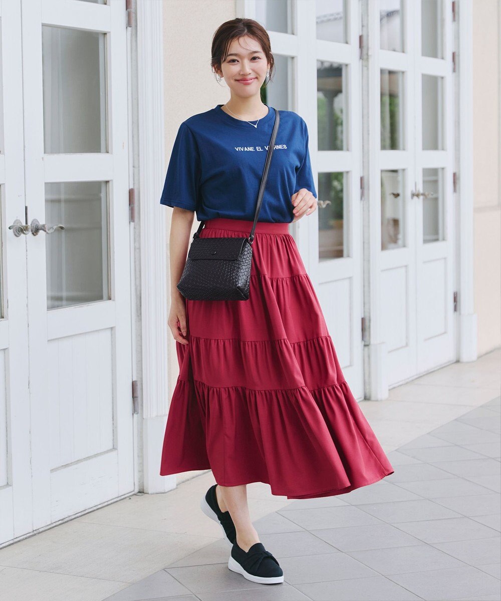 Tiaclasse 【2点セット】編み込み風ショルダーバッグ＋ショルダーポーチ付き 