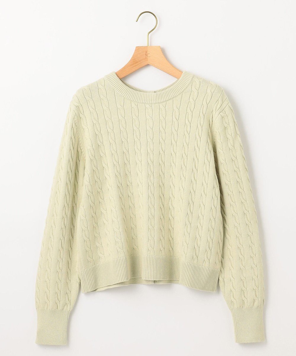 組曲 L 【前後着用可】コットンカシミヤ混2WAYケーブル ニット 