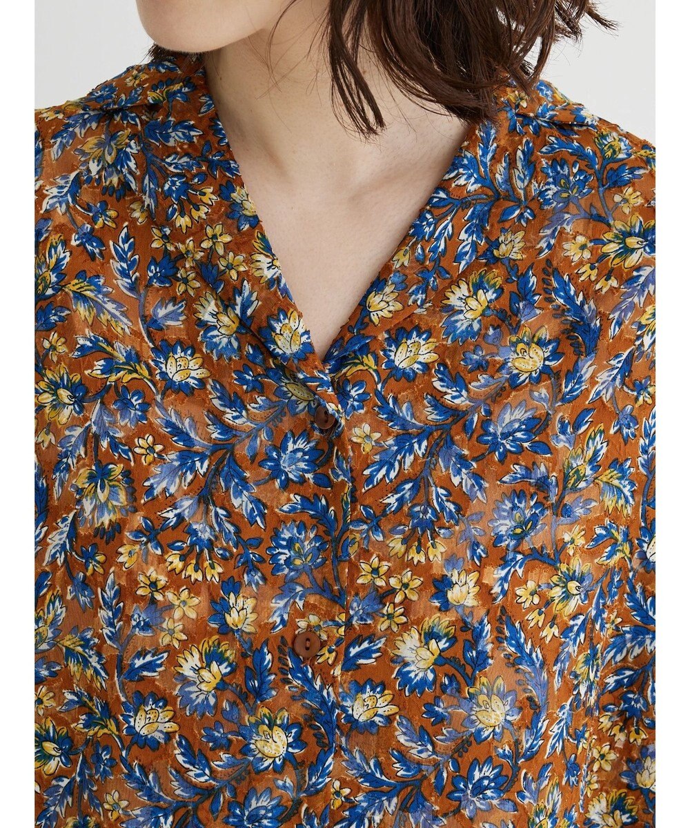 Green Parks 柄開襟シャツ 