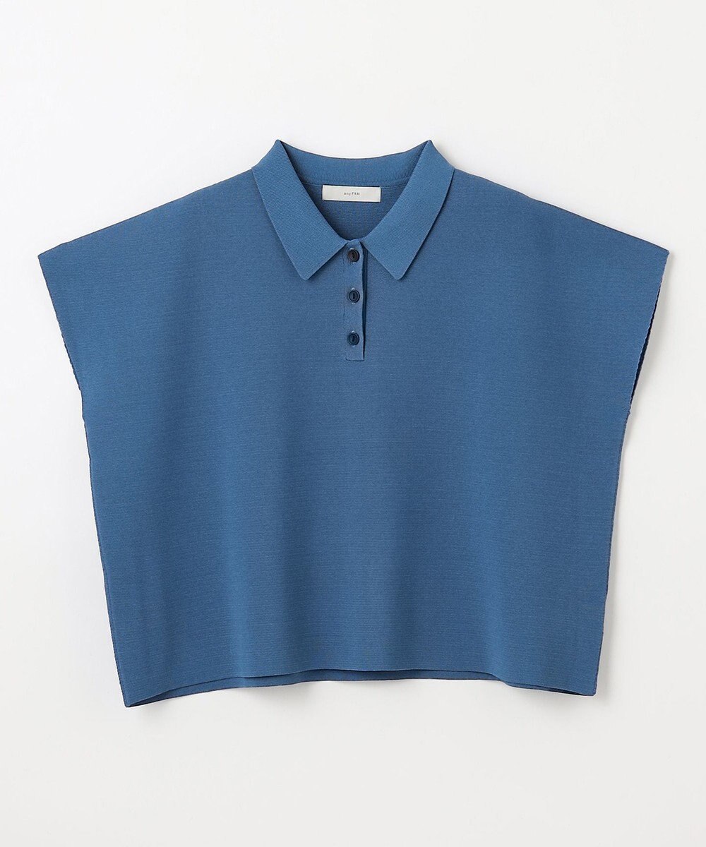 ANY ミラノリブニットポロ 