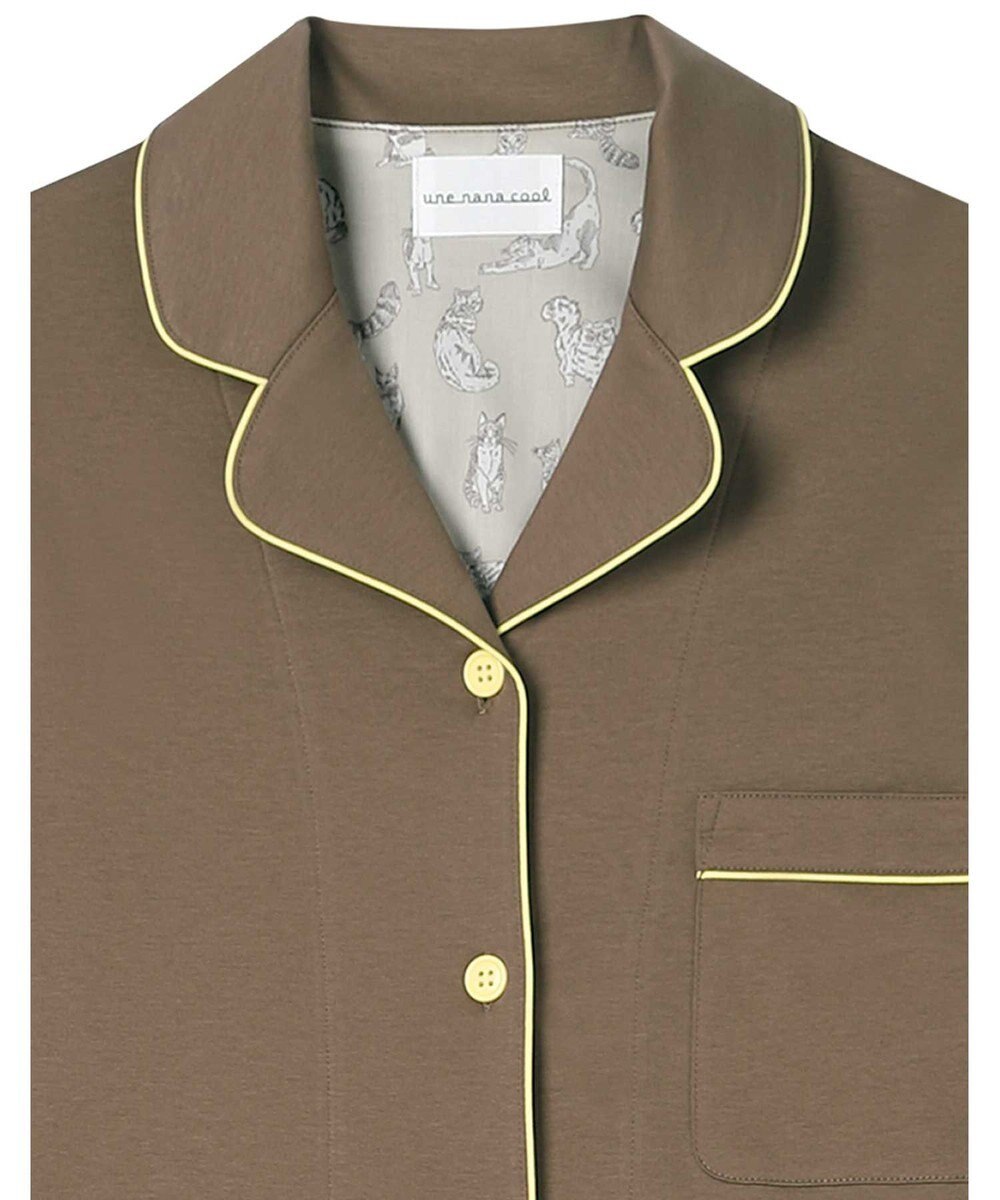 une nana cool 【綿100%】60/1 シルケットスムース 長袖開襟 MADE WITH LIBERTY FABRIC 