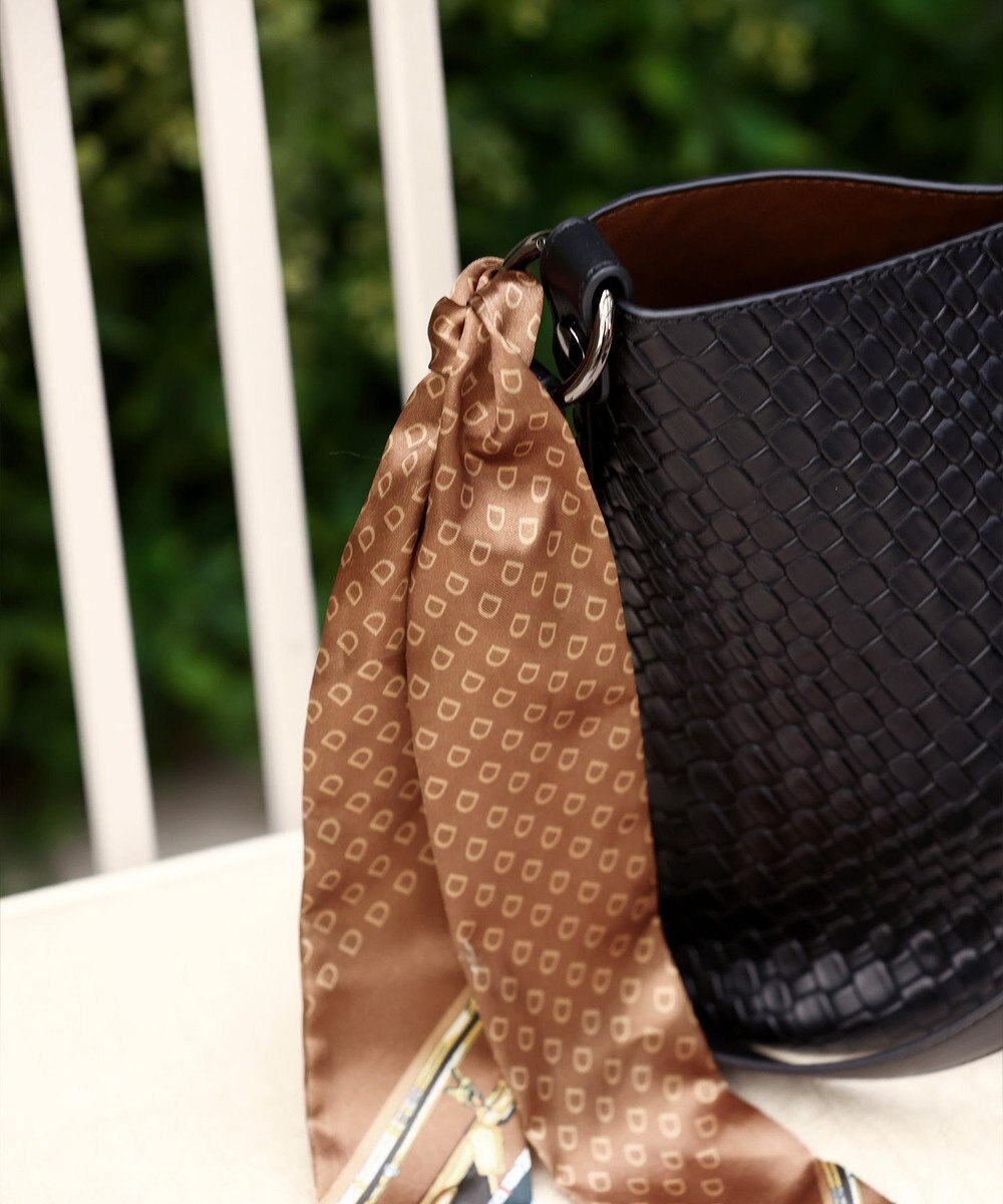 Tiaclasse 【2点セット】編み込み風ショルダーバッグ＋ショルダーポーチ付き 