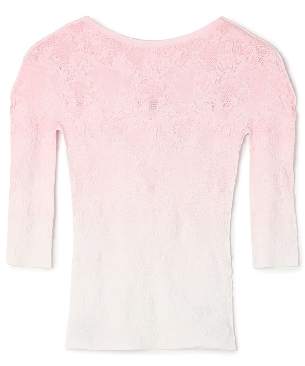 Chacott グラデーションボートネックトップ 