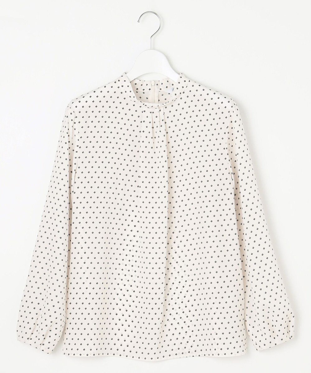 J.PRESS LADIES L 【洗える】ジオメトリックプリント ブラウス 