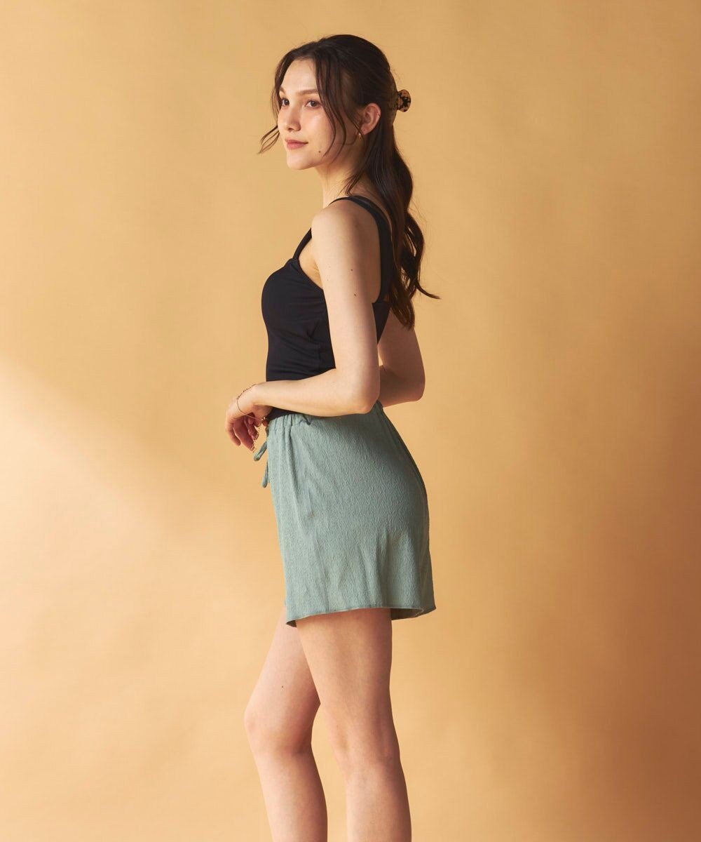 OP／FILA 【Ocean Pacific】シワ加工ラッシュガード付き タンキニデザイン水着4点セット 