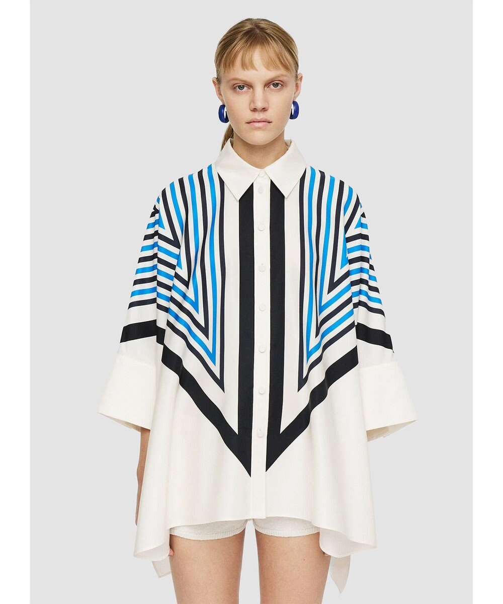 JOSEPH クレットプリント　リラックスフィットブラウス 