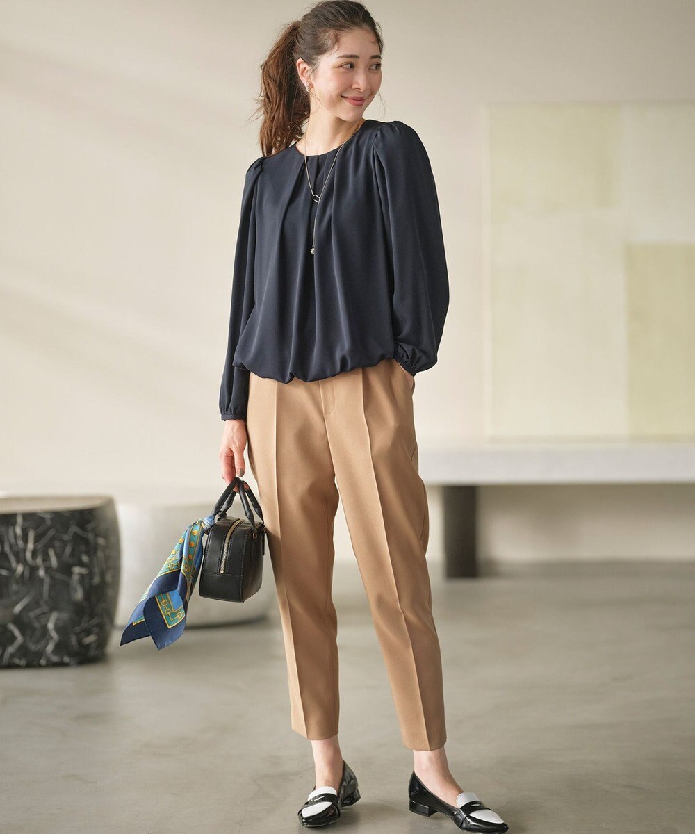 組曲 L 【WEB限定】ジョーゼットシフォン パフスリーブブラウス 